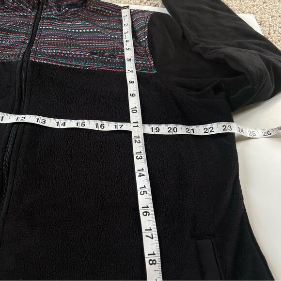 VTG Fila Sport Biella Black Full Zip High-Pile Western Southwest Fleece SZ XL - Picture 7 of 15